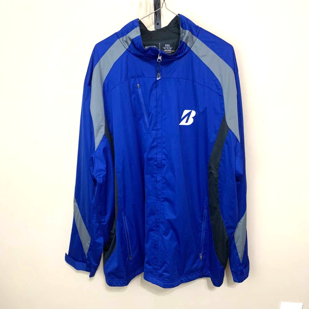 Antigua Men's Insulated Wind Breaker Jacket Blue Gray Size XXL